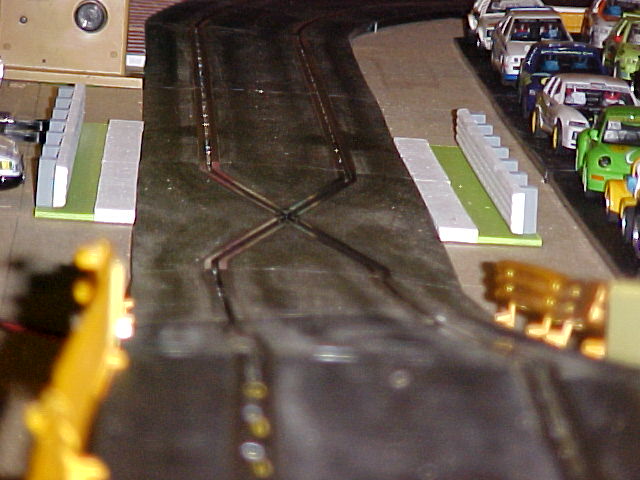 View along track from top of bridge