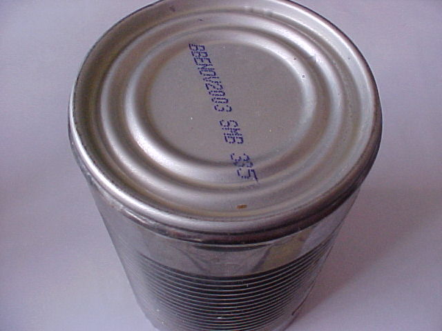 Unsuitable tin can with round edged bottom