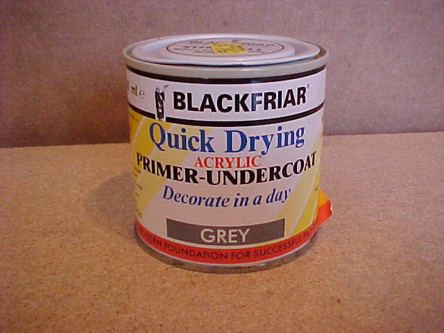 Tin of grey undercoat