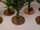 Trees glued to base