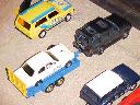 Landrover Discovery and Ford Escort on trailer